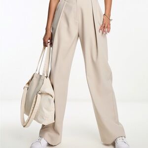 River Island Cream Wide-Leg Trousers - NWOT - sz 14